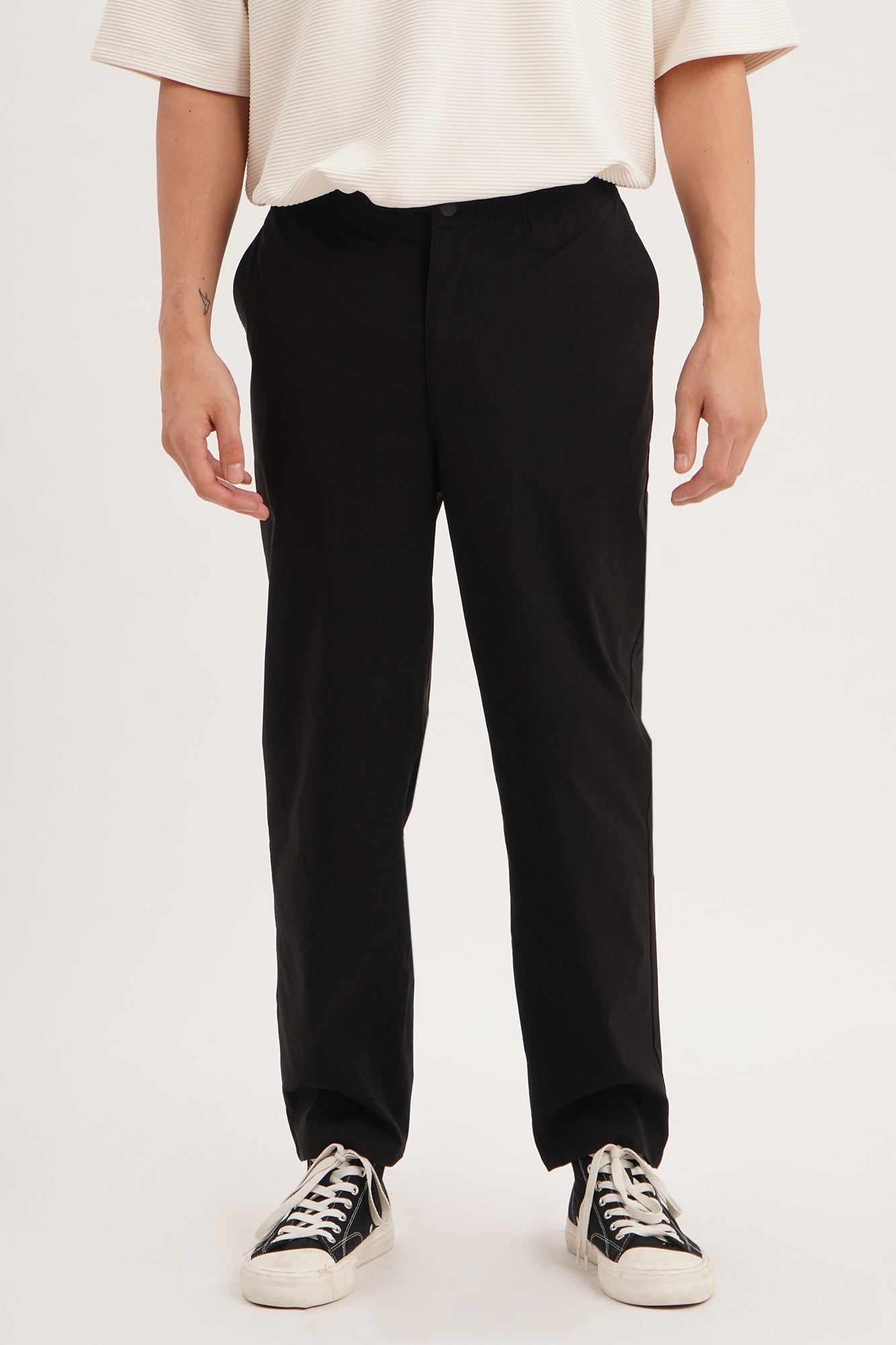 Slim Fit Staple Nylon Pants - Main Image