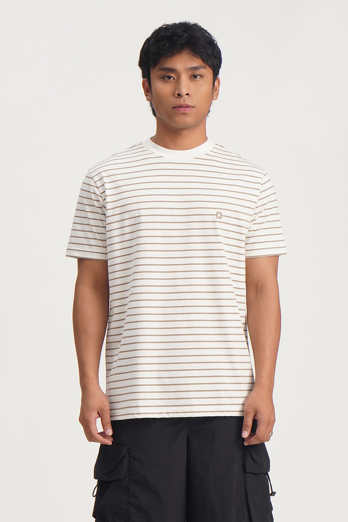 【Paragraph】25ss WASHED STRIPE T SHIRT Regular Fit Striped T-Shirt – PENSHOPPE