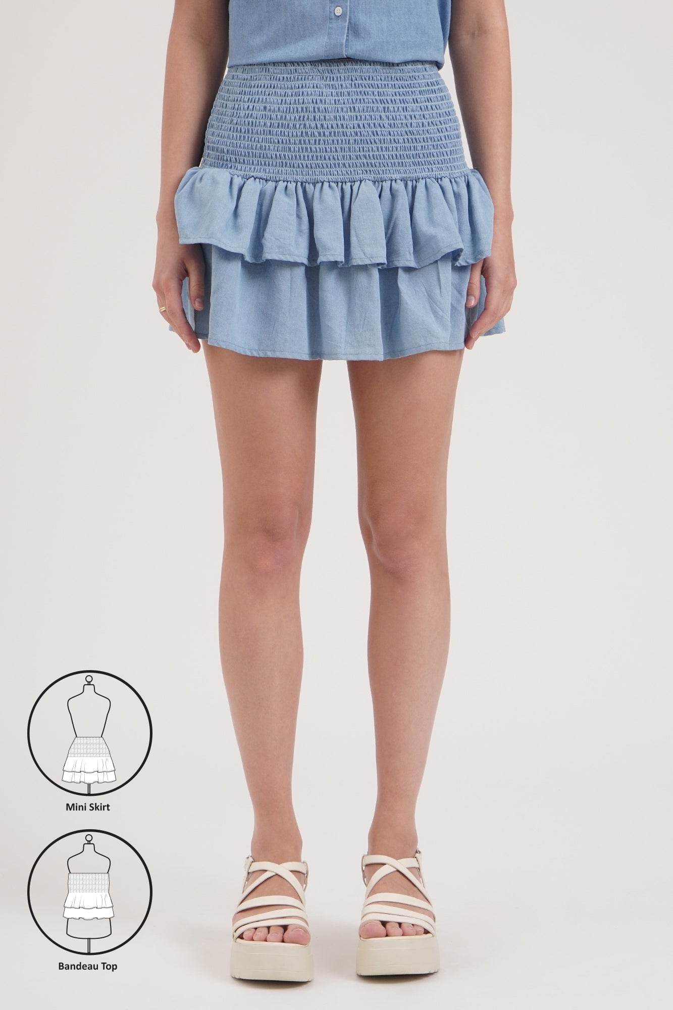 【Anyone more】Silky Tiered Mini Skirt Optical white Tiered mini skirt - Buy Online | Terranova