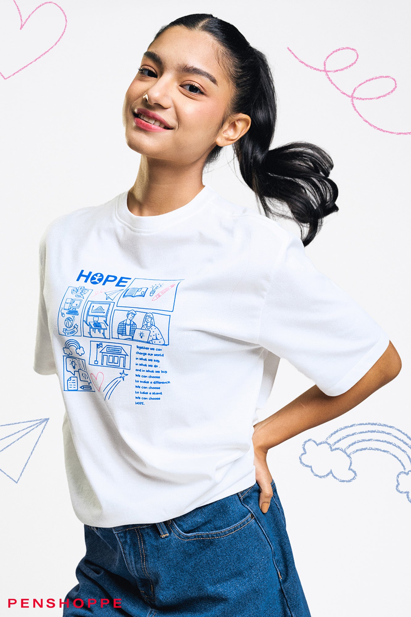 PENSHOPPE X HOPE Loose Fit Graphic T-Shirt