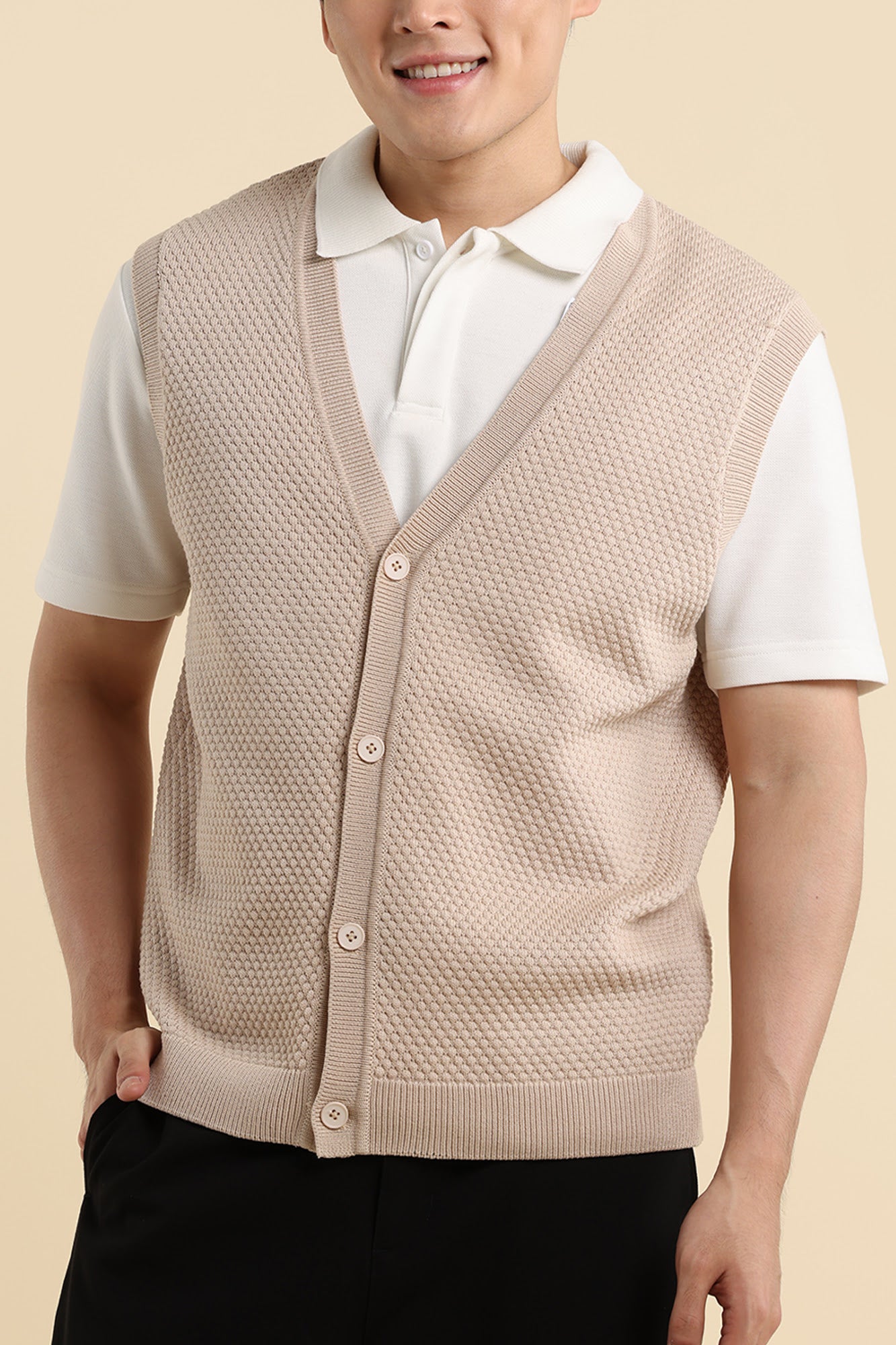 Relaxed Textured Vest