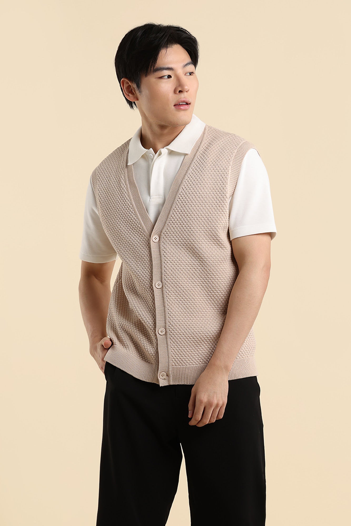 Relaxed Textured Vest