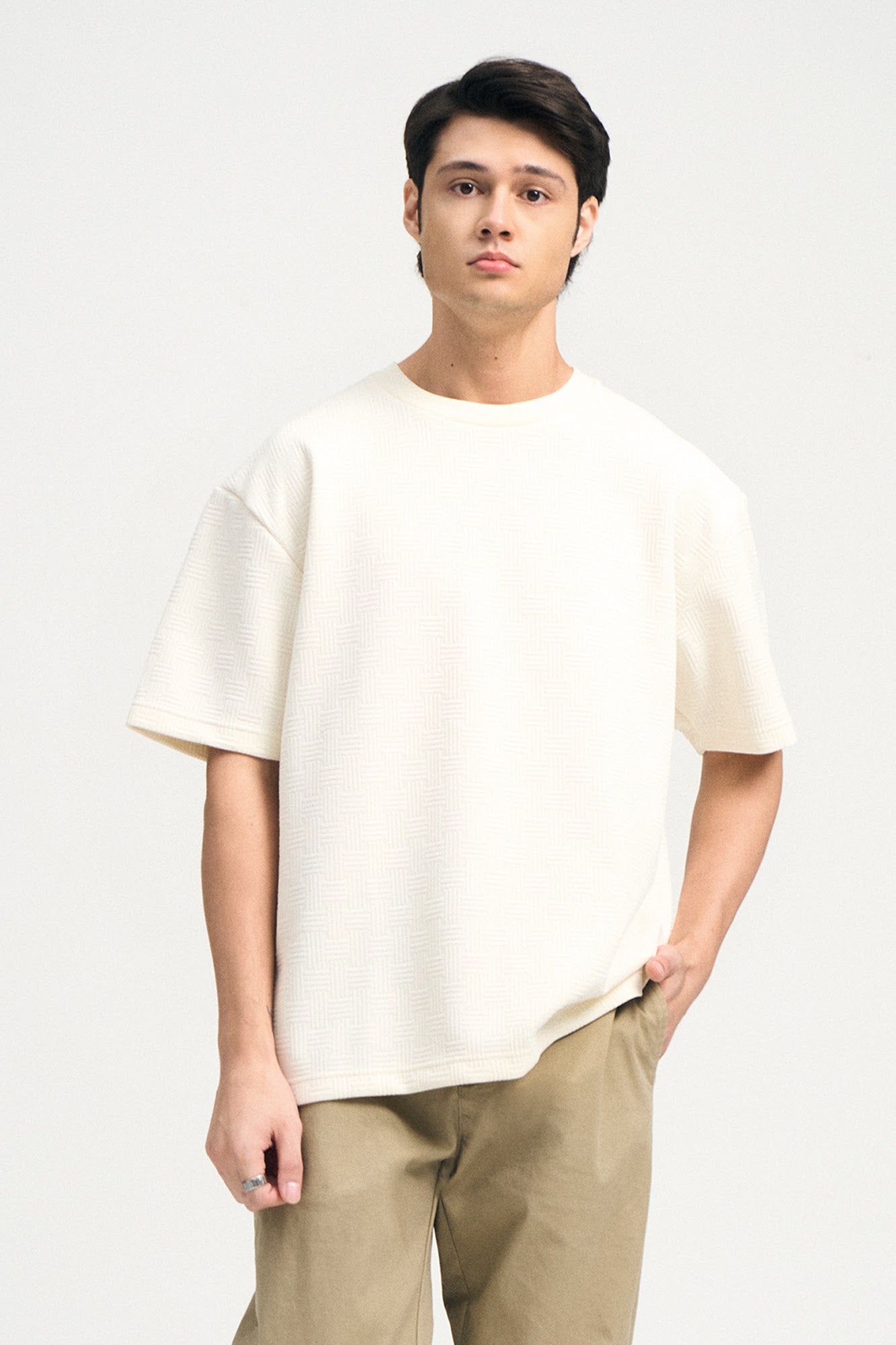 Dress Code Relaxed Fit Textured Knit T-Shirt – PENSHOPPE