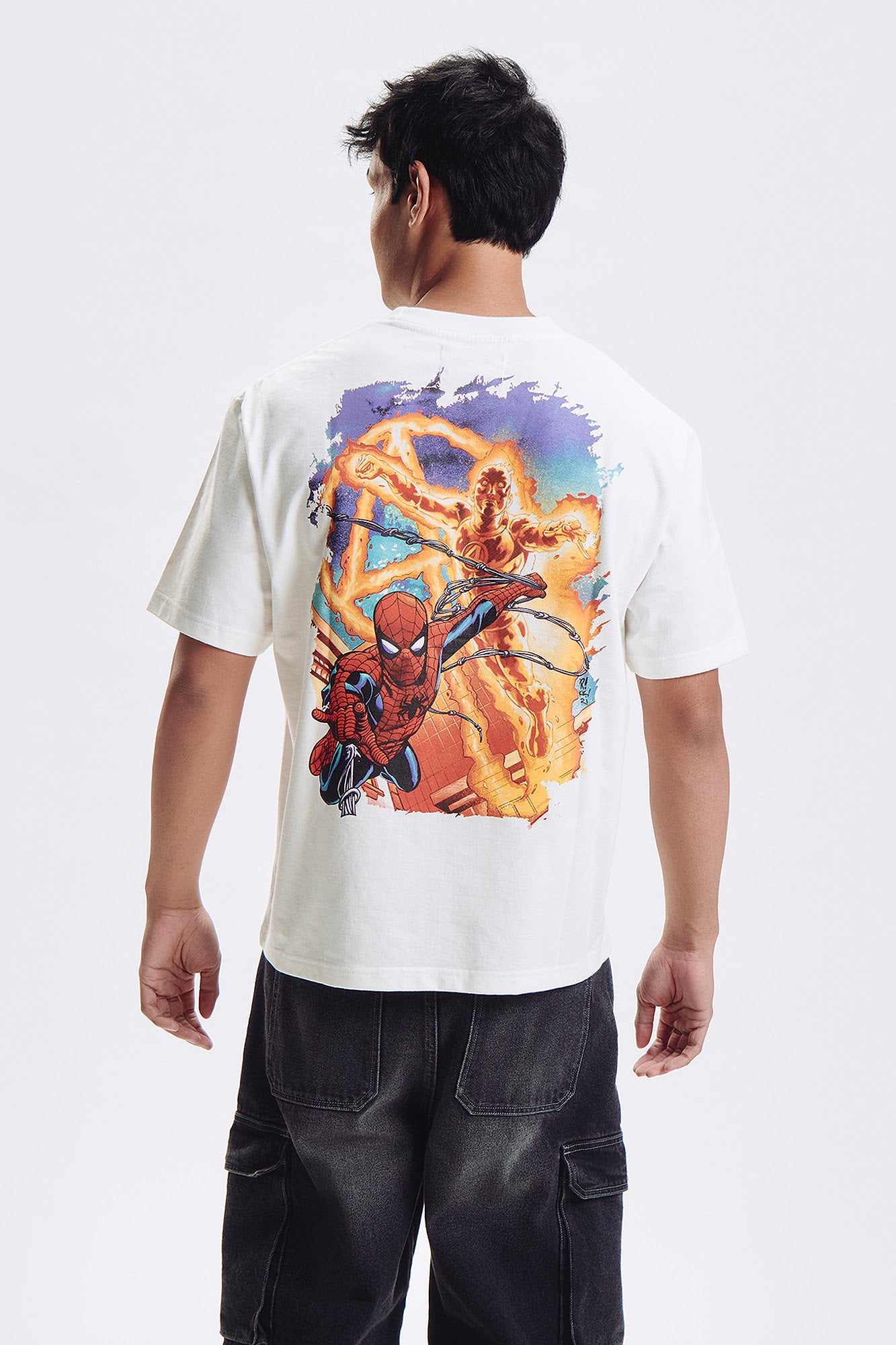 Penshoppe Marvel Spider-Man Relaxed Graphic T-Shirt – PENSHOPPE