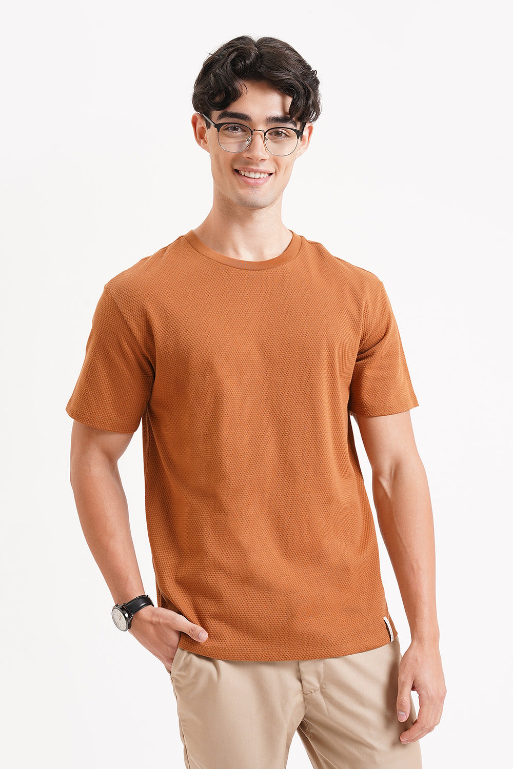 Dress Code Relaxed Fit Textured T-Shirt