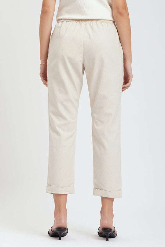 Chic Fit Linen Pull-On Pants