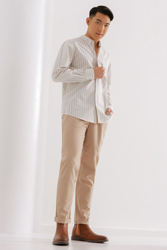 Dress Code Striped Long Sleeves Shirt