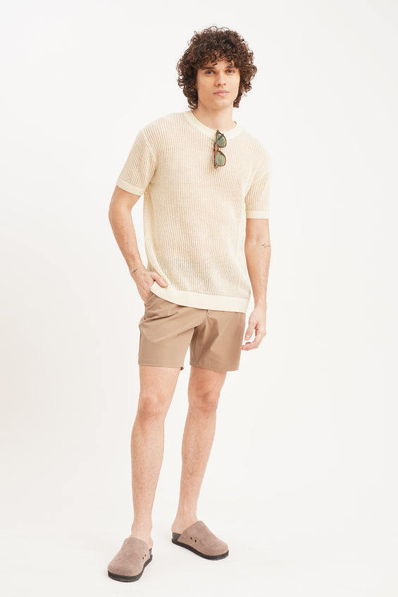 Relaxed Fit Crochet T-shirt