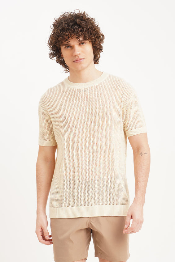Relaxed Fit Crochet T-shirt