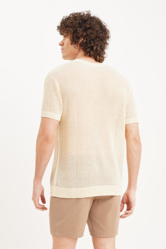 Relaxed Fit Crochet T-shirt