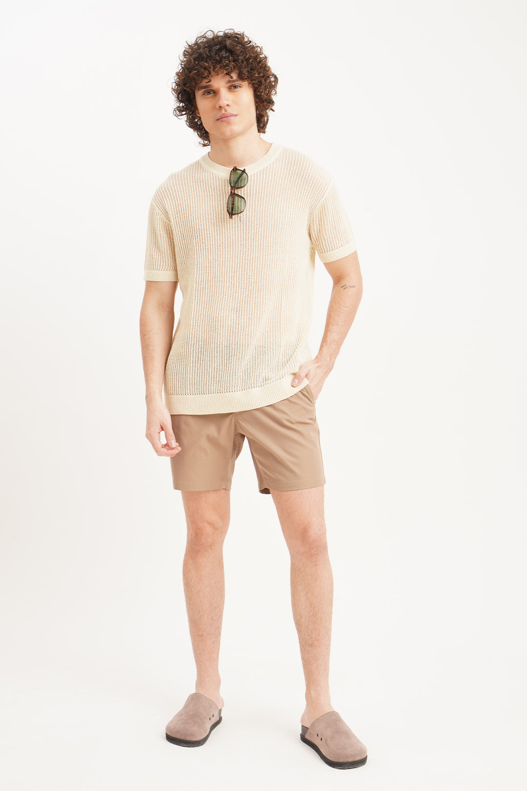 Relaxed Fit Crochet T-shirt