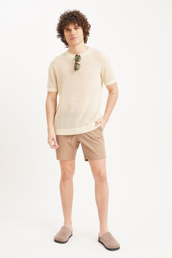 Relaxed Fit Crochet T-shirt