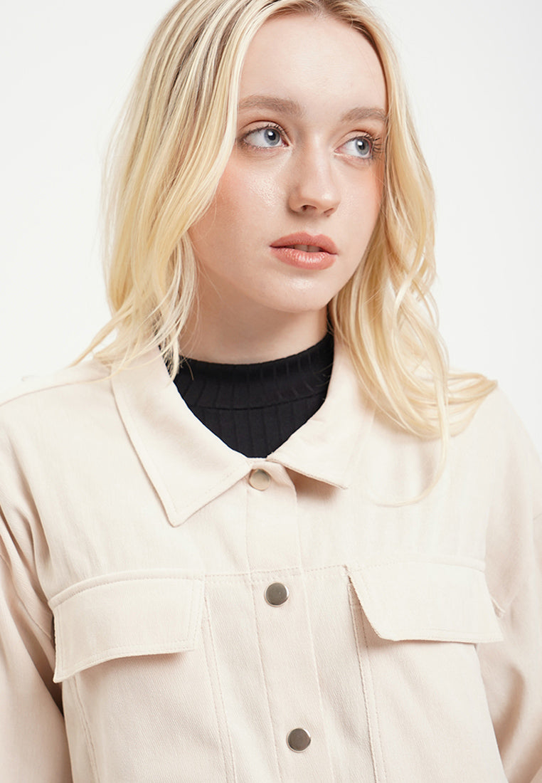 Oversized Cropped Overshirt