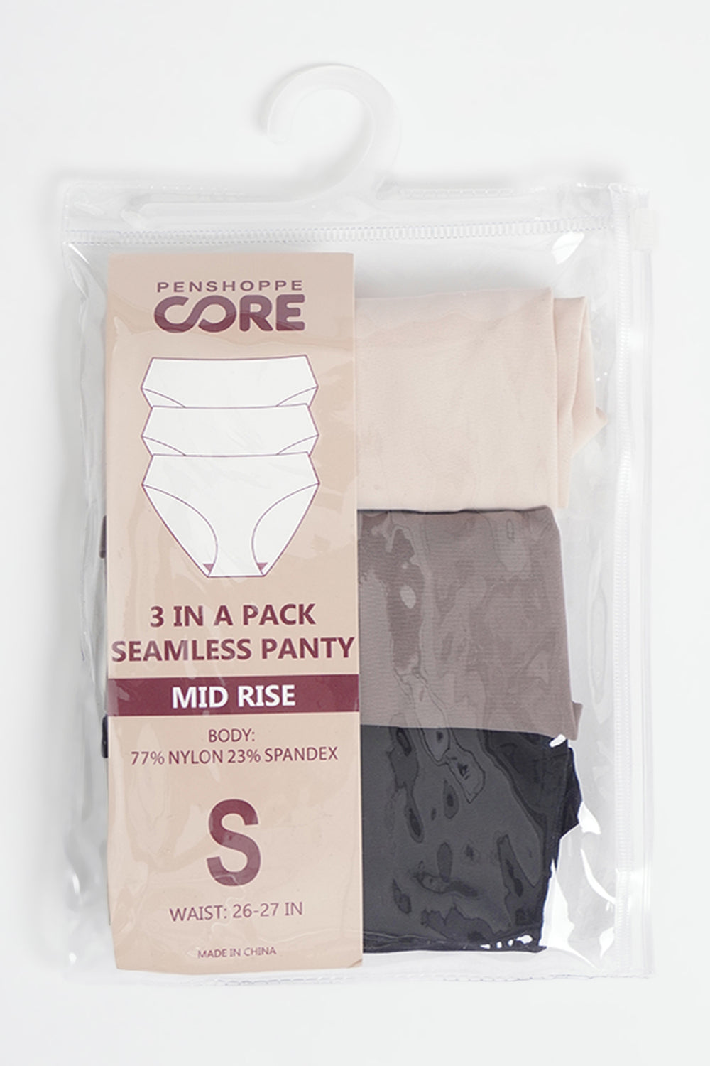 Penshoppe Core 3 In 1 Mid Rise Seamless Bundle Panty