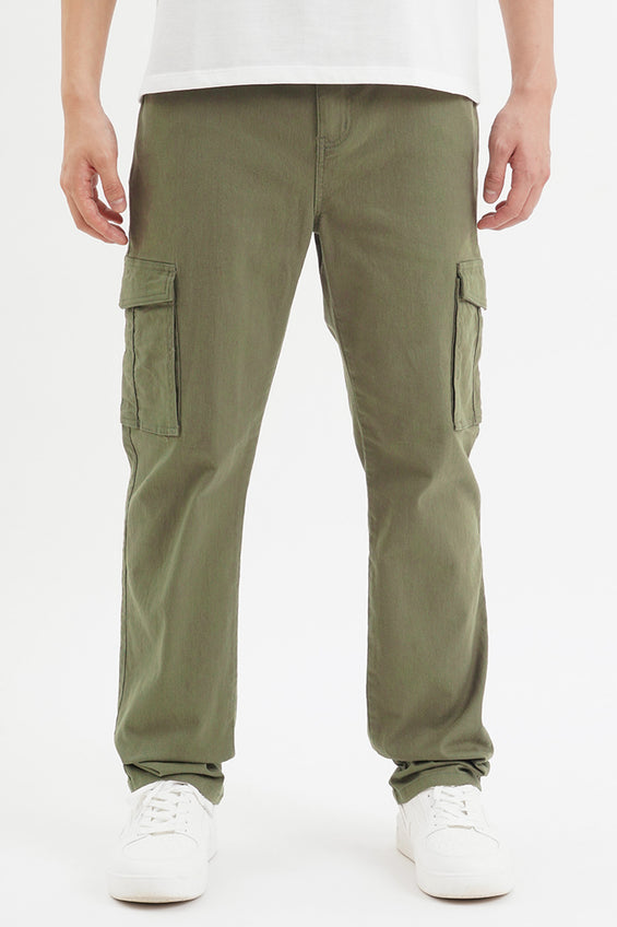 Slim Fit Cargo Colored Denim Jeans