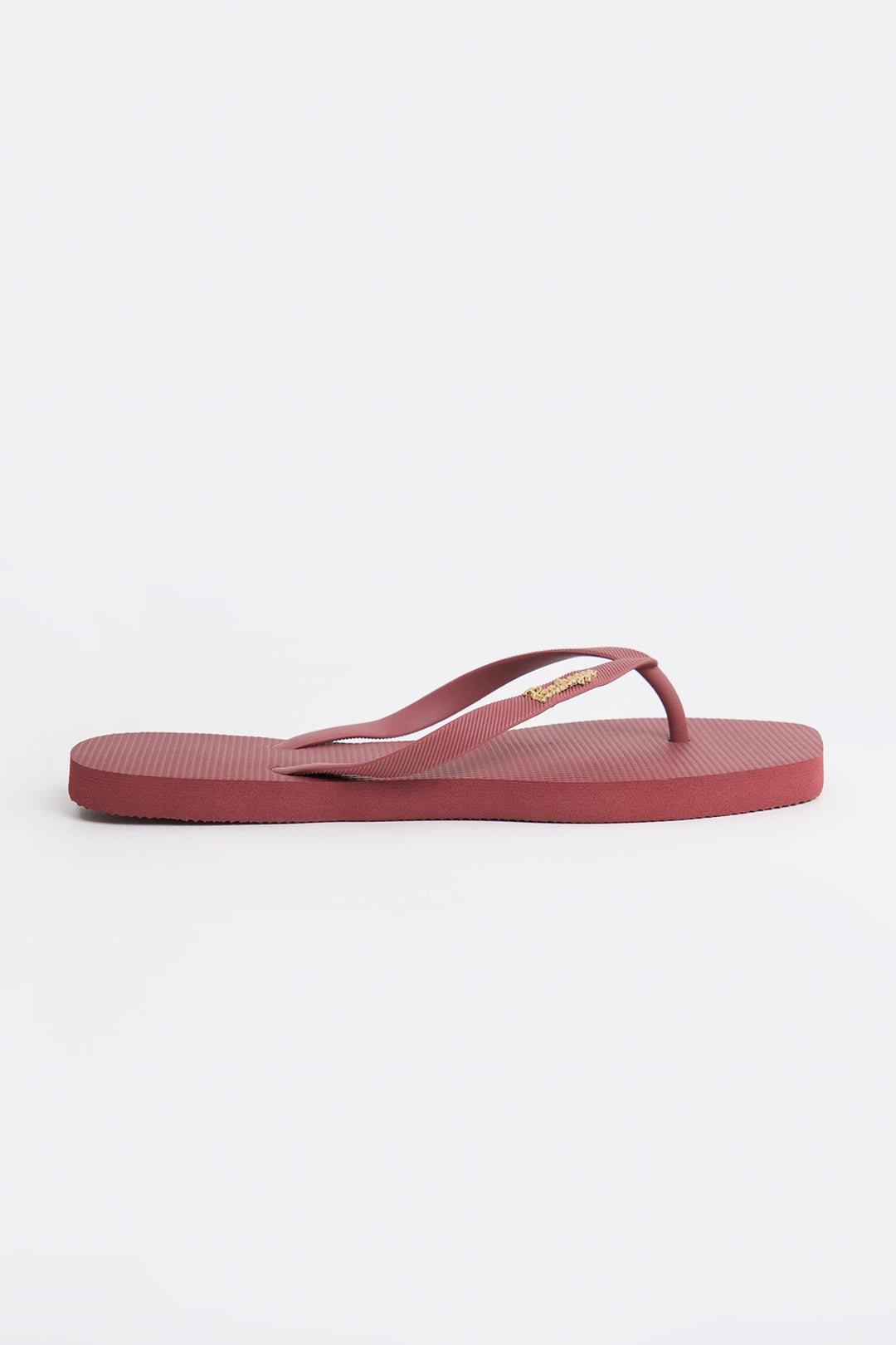 Women's Square Flip Flops with Metal Branding