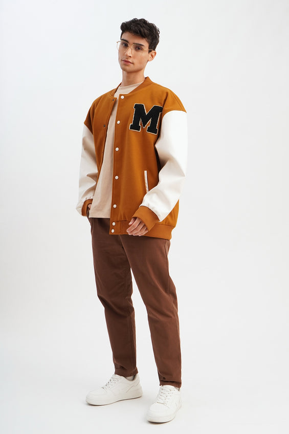 Unisex Varsity Jacket with M Patch