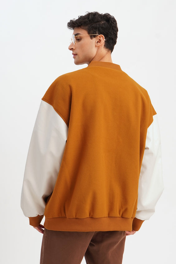 Unisex Varsity Jacket with M Patch