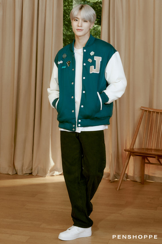 Unisex Varsity Jacket with J Patch