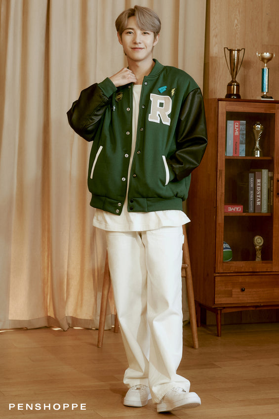 Unisex Varsity Jacket with R Patch