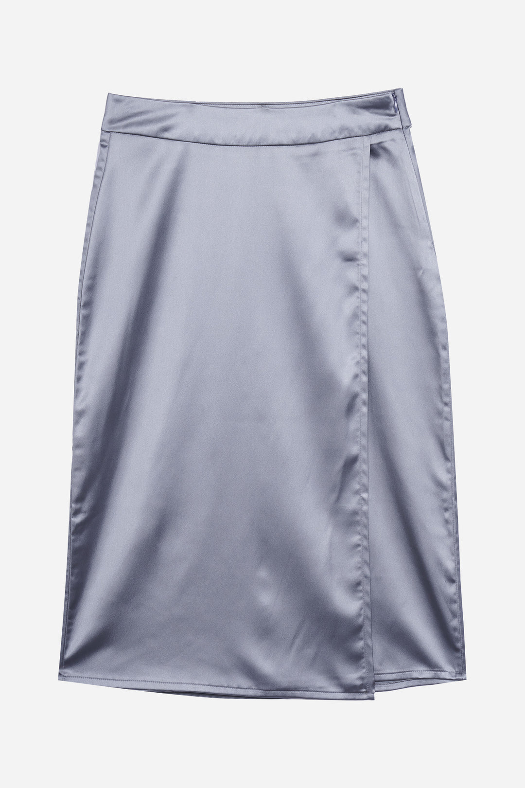 Overlap Satin Skirt