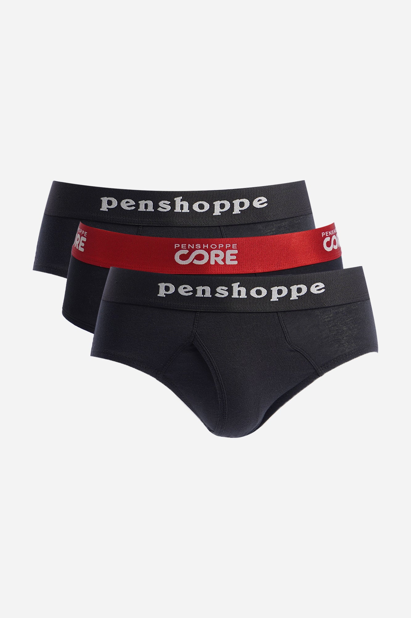 Penshoppe Core Satin Elastic Multi-Brand Bundle Classic Brief