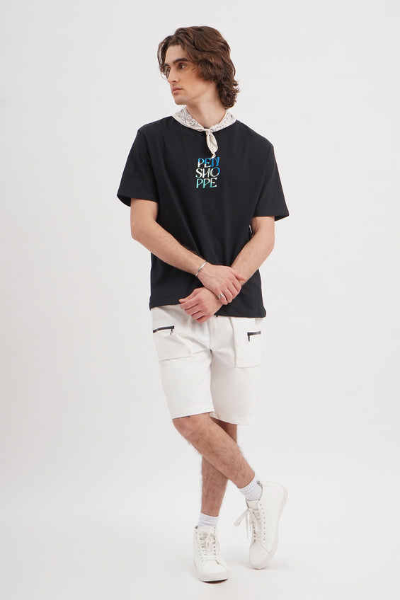 Modern Fit Graphic T-Shirt with Branding Embroidery