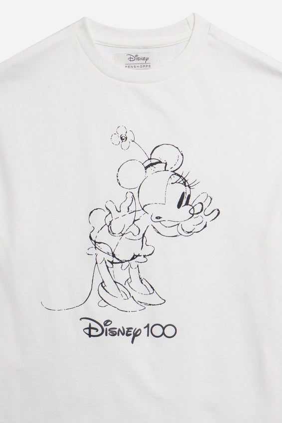 Penshoppe Disney Minnie Mouse Loose Fit Graphic T-Shirt