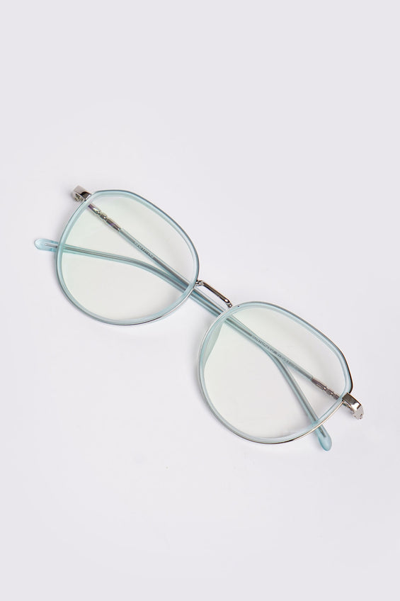 Acetate Round Rimless Frame Unisex Eyeglasses
