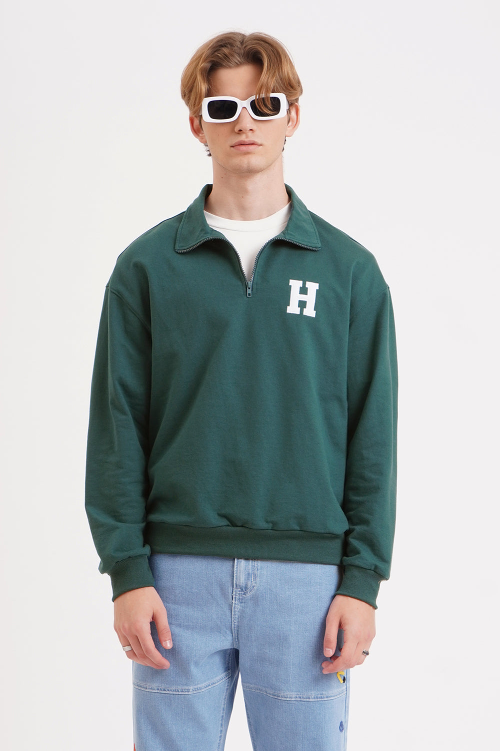 Pullover Sweater with H Patch