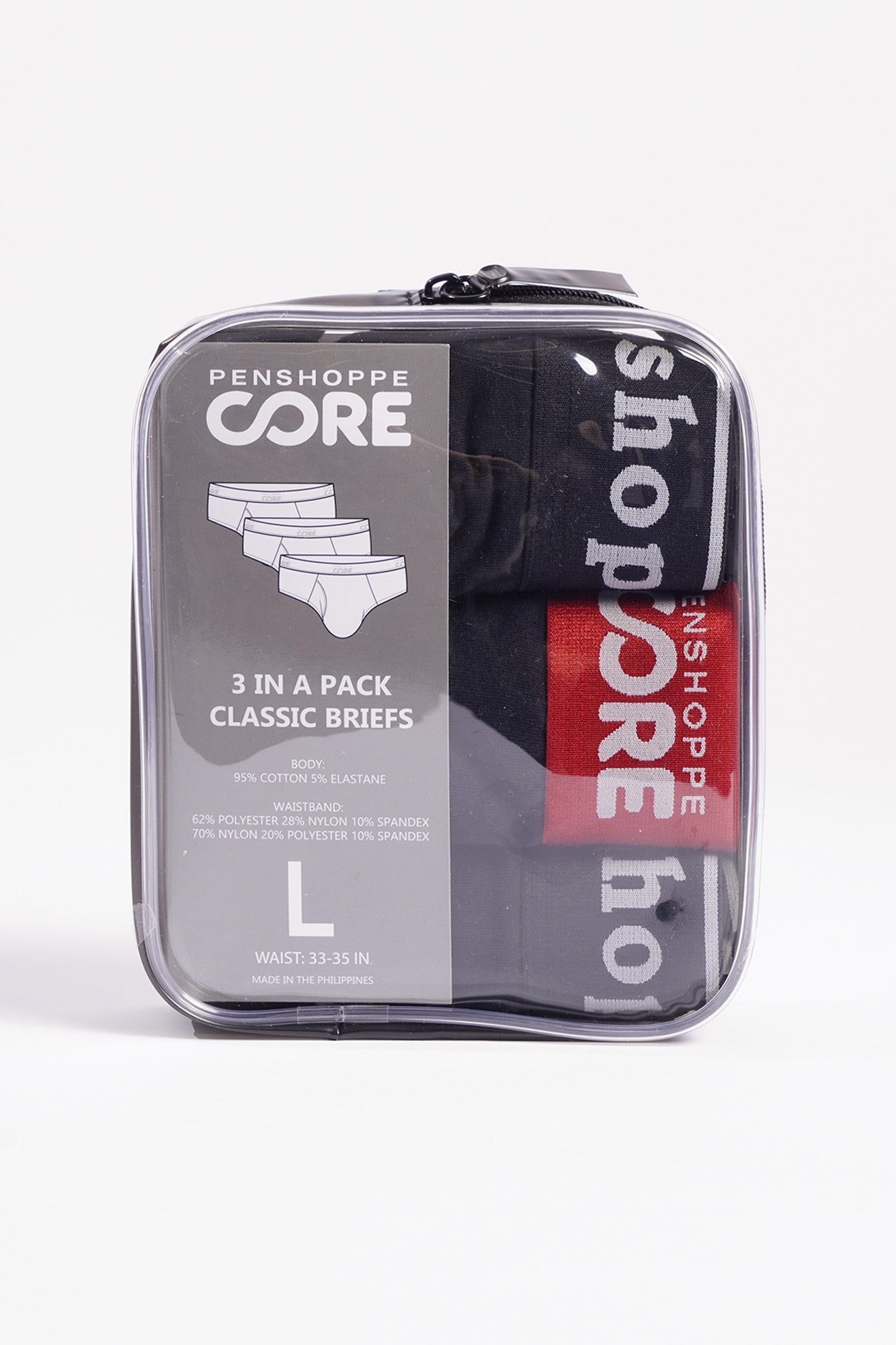 Penshoppe Core 3 in 1 Satin Elastic Multi-Brand Bundle Classic Brief