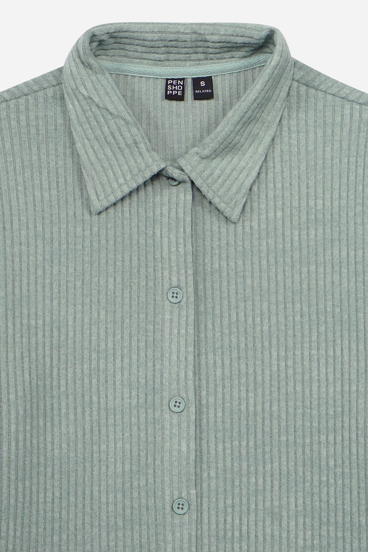 Regular Fit Ribbed Knit Button Down Polo PENSHOPPE