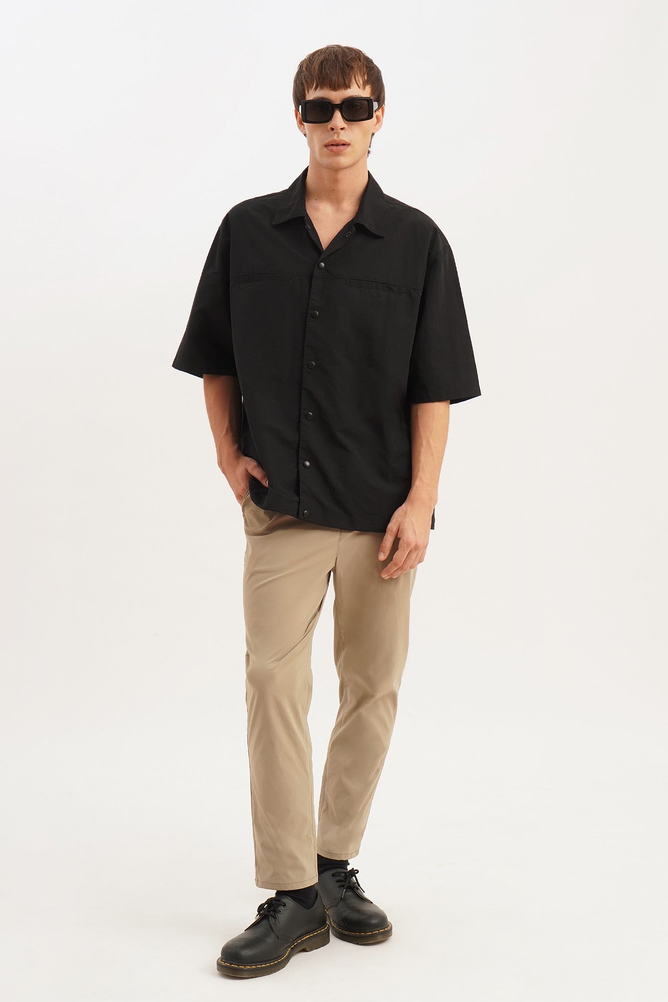 Slim Fit Staple Nylon Pants