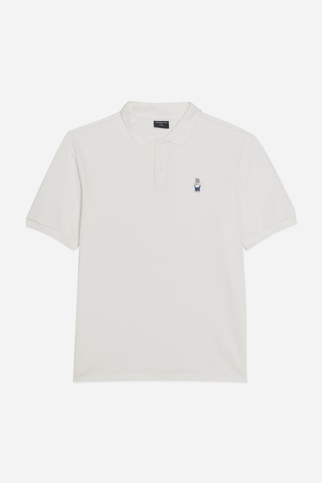 Relaxed Fit Polo with Crew Bear Patch Embroidery