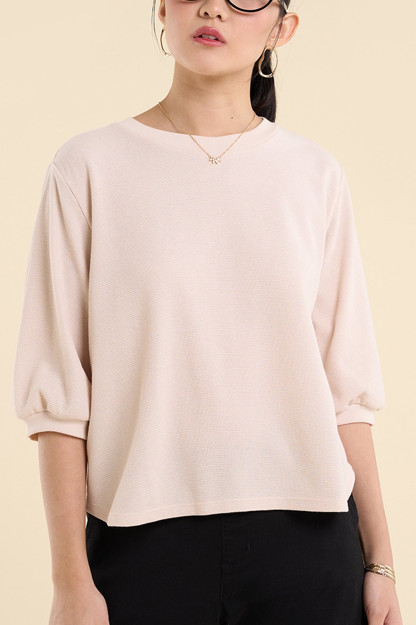 Dress Code Loose Textured Top