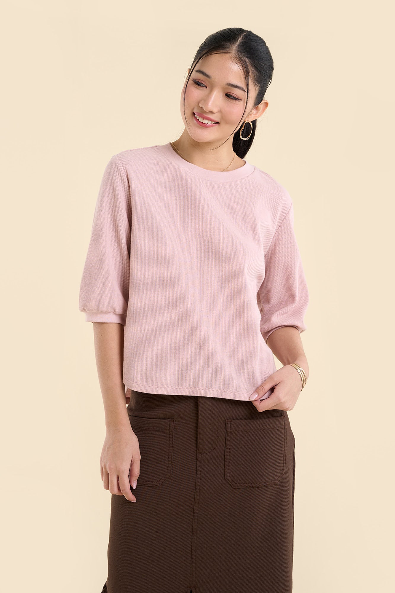 Dress Code Loose Textured Top