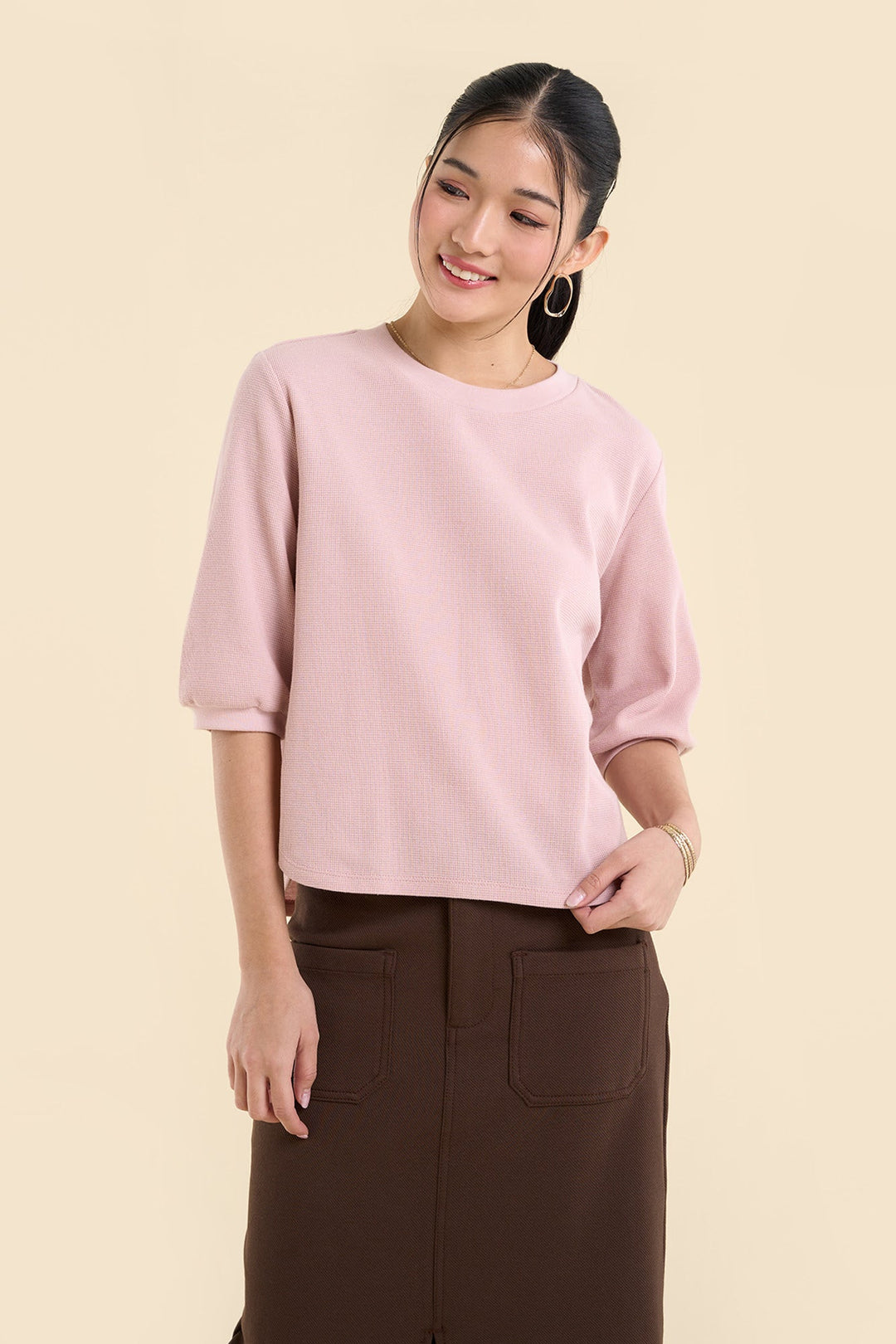 Dress Code Loose Textured Top