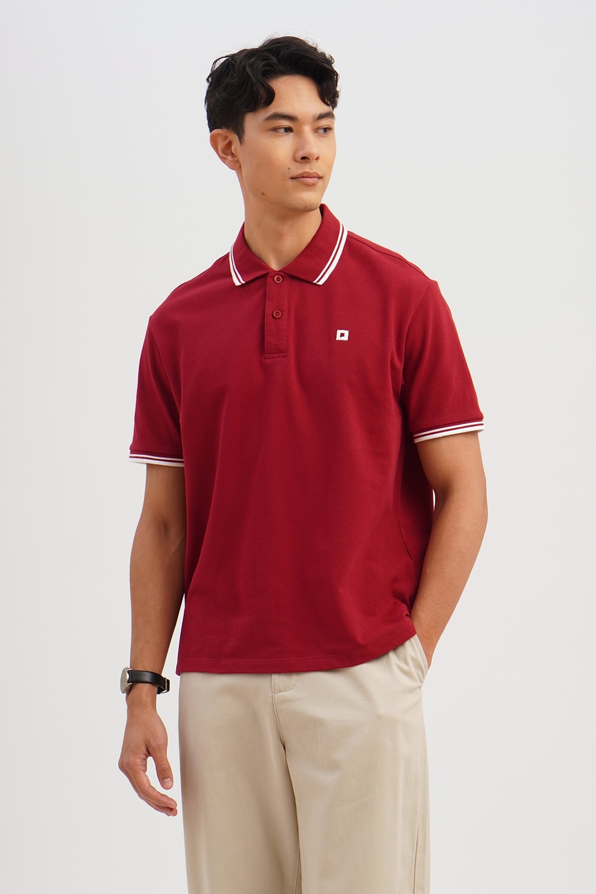 Relaxed Fit Polo with Tipping