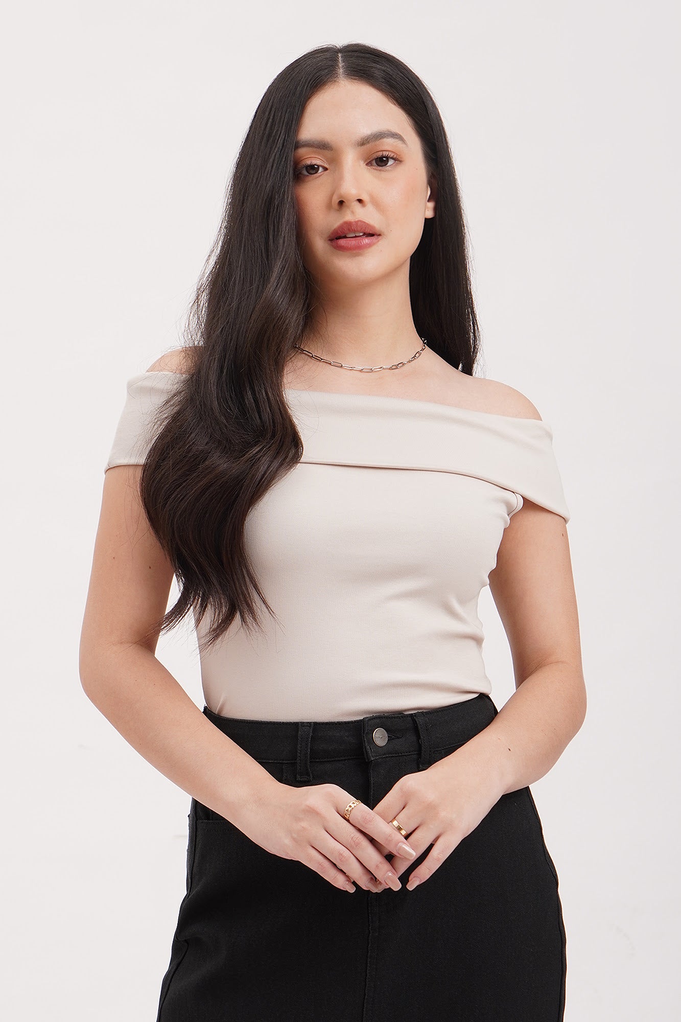 Off shoulder slim fit top best sale