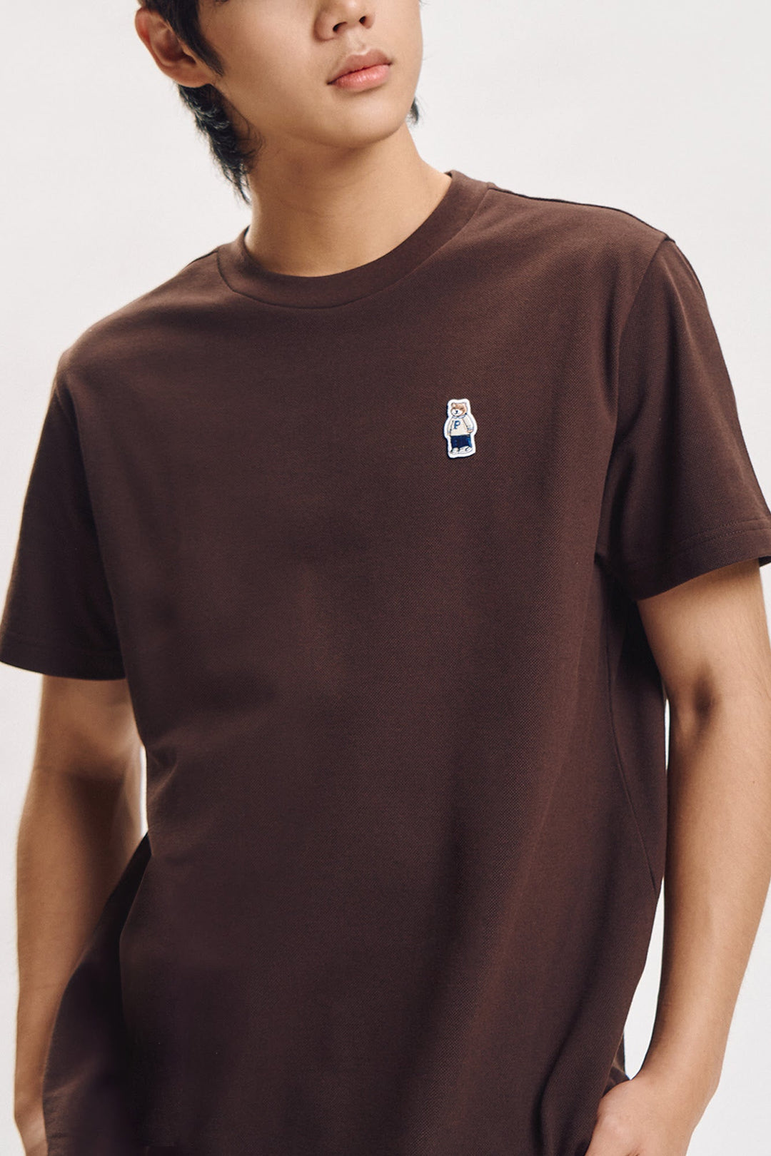 Regular Fit T-Shirt with Crew Bear Patch Embroidery