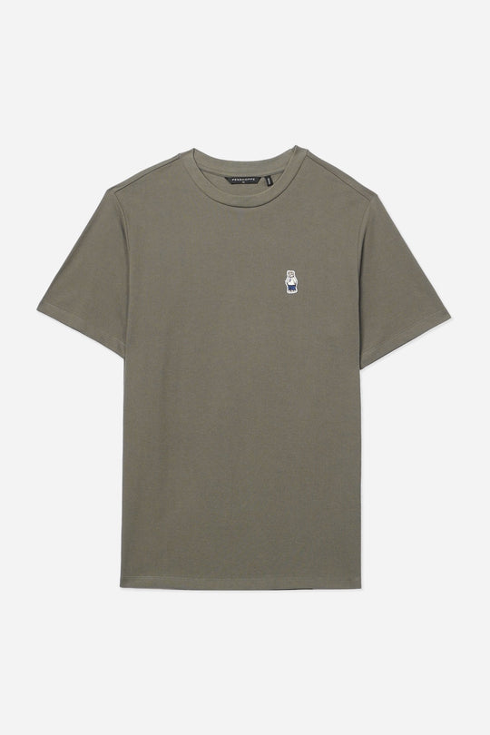 Regular Fit T-Shirt with Crew Bear Patch Embroidery