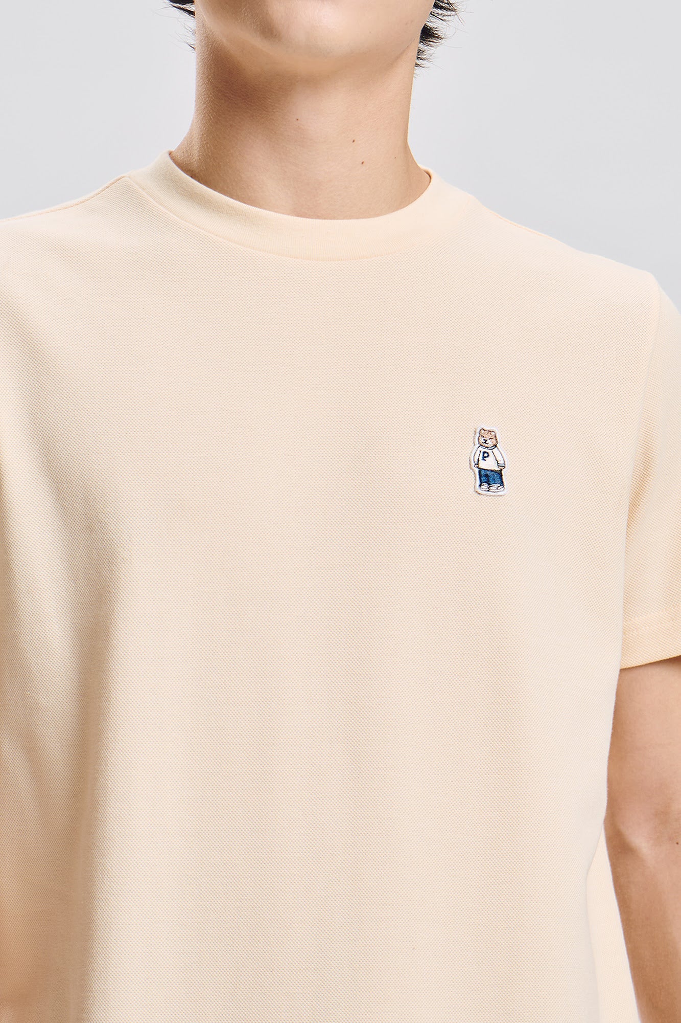 Regular Fit T-Shirt with Crew Bear Patch Embroidery