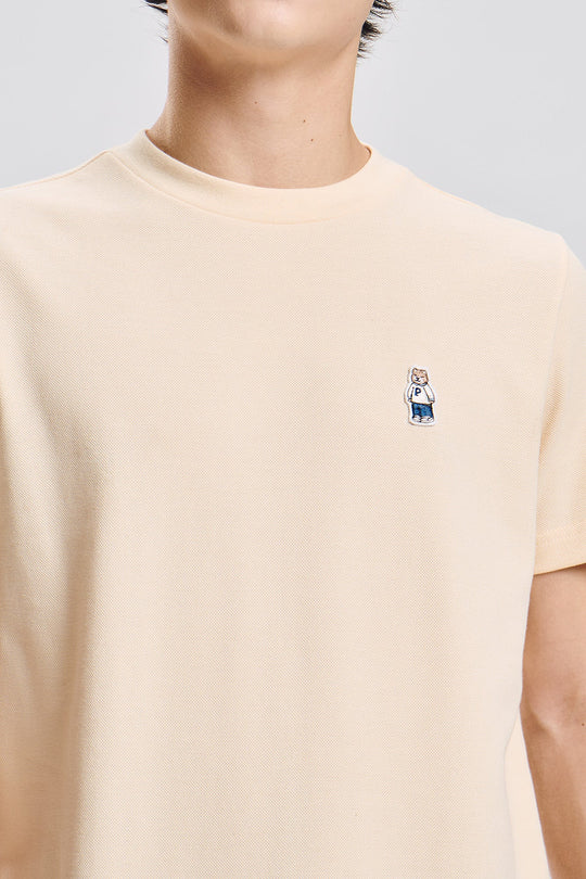 Regular Fit T-Shirt with Crew Bear Patch Embroidery