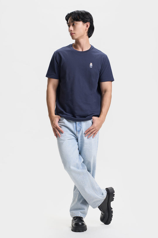 Regular Fit T-Shirt with Crew Bear Patch Embroidery