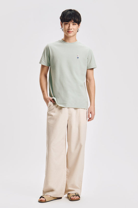 Regular Fit T-Shirt with Crew Bear Patch Embroidery