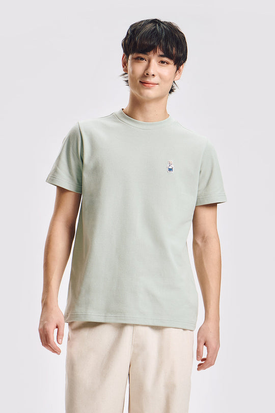 Regular Fit T-Shirt with Crew Bear Patch Embroidery