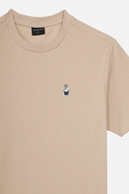 Regular Fit T-Shirt with Crew Bear Patch Embroidery