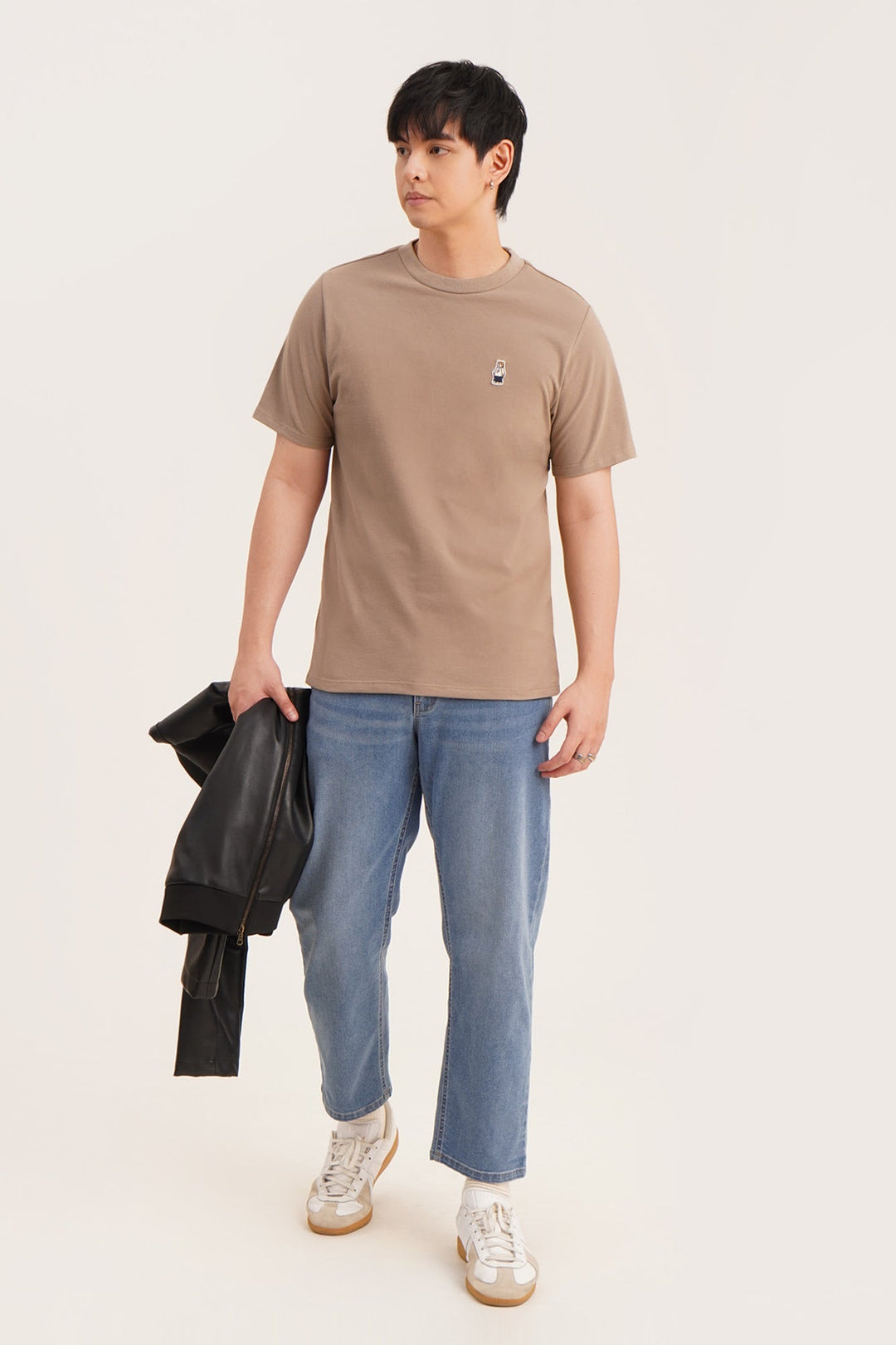 Regular Fit T-Shirt with Crew Bear Patch Embroidery