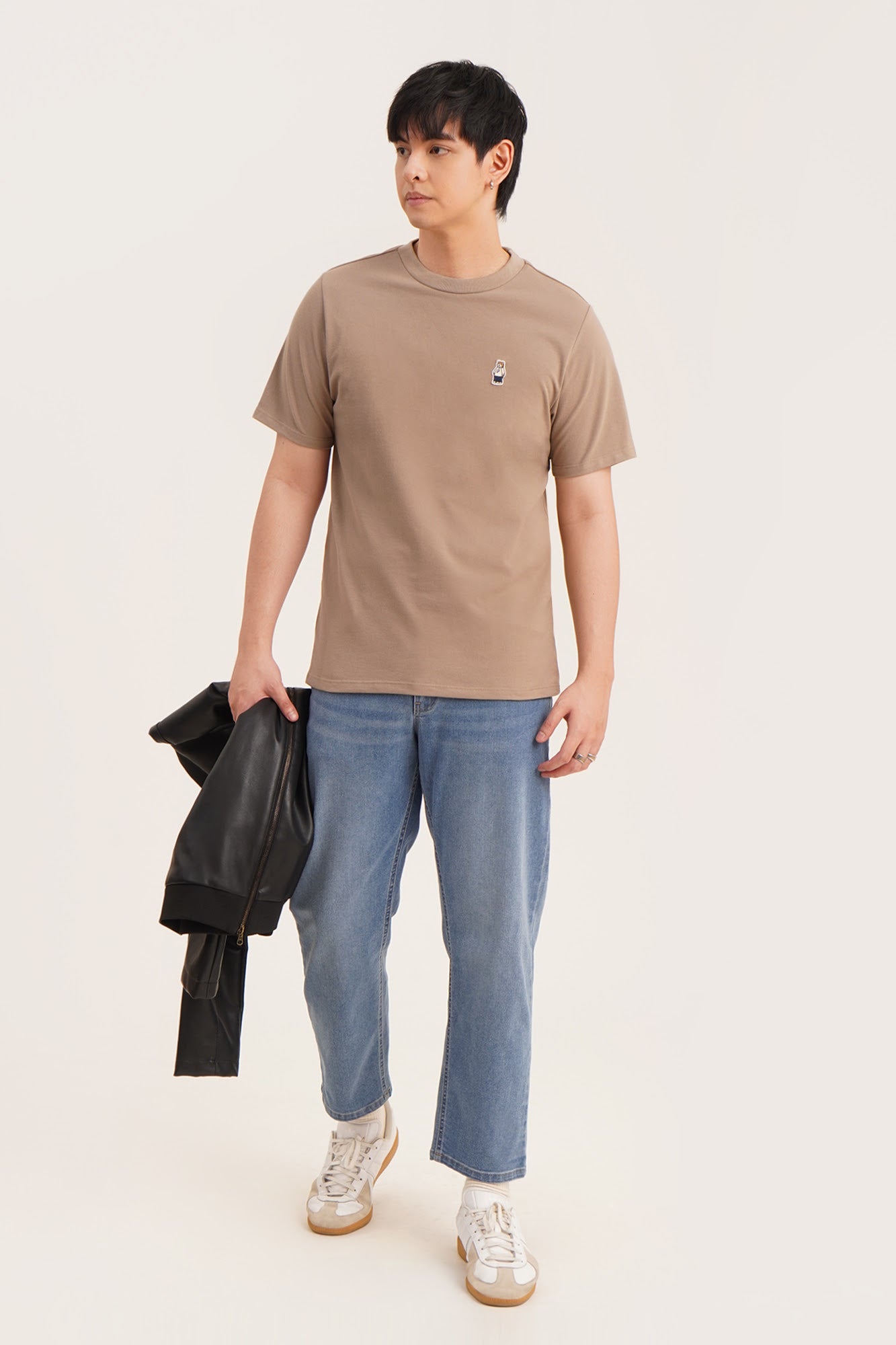 Regular Fit T-Shirt with Crew Bear Patch Embroidery