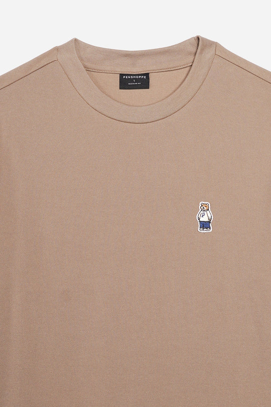 Regular Fit T-Shirt with Crew Bear Patch Embroidery